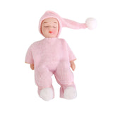 Maxbell Dollhouse Miniature Porcelain Dolls Cute Sleeping Baby in Pink