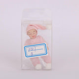 Maxbell Dollhouse Miniature Porcelain Dolls Cute Sleeping Baby in Pink