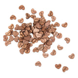 Maxbell 6x100pcs Nature Wood Wooden Hearts Scrapbooking Embellishments Crafts 12x2mm