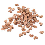 Maxbell 6x100pcs Nature Wood Wooden Hearts Scrapbooking Embellishments Crafts 12x2mm