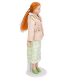 Maxbell Dollhouse Miniature Porcelain Dolls Women with White Stand