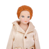 Maxbell Dollhouse Miniature Porcelain Dolls Women with White Stand