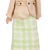 Maxbell 1/12 Dolls House Miniature Porcelain Dolls Long Hair Lady & Sleeping Baby