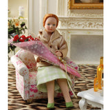 Maxbell 1/12 Dolls House Miniature Porcelain Dolls Long Hair Lady & Sleeping Baby