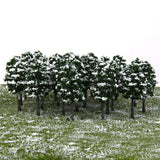 Maxbell 40x 1/150 N Scale Model Trees Train Layout Winter Snow Scenery Landscape Trees