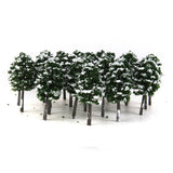 Maxbell 40x 1/150 N Scale Model Trees Train Layout Winter Snow Scenery Landscape Trees