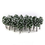 Maxbell 40x 1/150 N Scale Model Trees Train Layout Winter Snow Scenery Landscape Trees