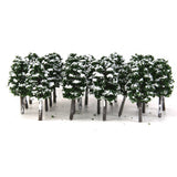 Maxbell 40x 1/150 N Scale Model Trees Train Layout Winter Snow Scenery Landscape Trees