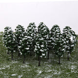 Maxbell 40x 1/150 N Scale Model Trees Train Layout Winter Snow Scenery Landscape Trees