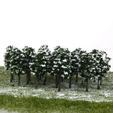 Maxbell 40x 1/150 N Scale Model Trees Train Layout Winter Snow Scenery Landscape Trees
