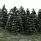 Maxbell 40x 1/150 N Scale Model Trees Train Layout Winter Snow Scenery Landscape Trees