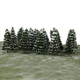 Maxbell 40x 1/150 N Scale Model Trees Train Layout Winter Snow Scenery Landscape Trees