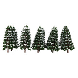 Maxbell 3x20pcs Dark Green Model Trees Snow Landscape Scenery Trees 3.15'' 1:150