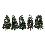 Maxbell 3x20pcs Dark Green Model Trees Snow Landscape Scenery Trees 3.15'' 1:150