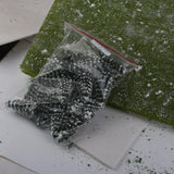 Maxbell 3x20pcs Dark Green Model Trees Snow Landscape Scenery Trees 3.15'' 1:150