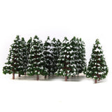 Maxbell 40x 1/150 N Scale Model Trees Train Layout Winter Snow Scenery Landscape Trees
