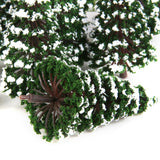 Maxbell 3x20pcs Dark Green Model Trees Snow Landscape Scenery Trees 3.15'' 1:150
