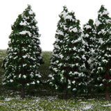 Maxbell 3x20pcs Dark Green Model Trees Snow Landscape Scenery Trees 3.15'' 1:150