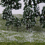 Maxbell 3x12pcs Dark Green Poplar Trees Model Train Snow Scenery 2.5-16 cm 1:500-1:50