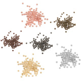 Maxbell 200pcs Snowflake Spacer Beads Charms Jewelry Findings 4mm Bronze/Rose Gold