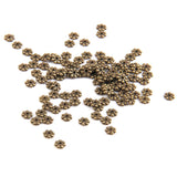 Maxbell 200pcs Snowflake Spacer Beads Charms Jewelry Findings 4mm Bronze/Rose Gold