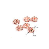 Maxbell 200pcs Snowflake Spacer Beads Charms Jewelry Findings 4mm Bronze/Rose Gold