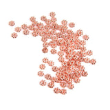 Maxbell 200pcs Snowflake Spacer Beads Charms Jewelry Findings 4mm Bronze/Rose Gold
