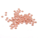Maxbell 200pcs Snowflake Spacer Beads Charms Jewelry Findings 4mm Bronze/Rose Gold