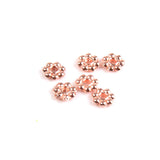 Maxbell 200pcs Snowflake Spacer Beads Charms Jewelry Findings 4mm Bronze/Rose Gold