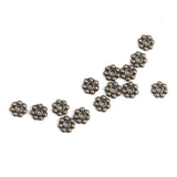 Maxbell 6x100x Snowflake Flower Spacer Beads Charms Jewelry DIY Crafts 4mm Metalic
