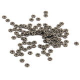 Maxbell 6x100x Snowflake Flower Spacer Beads Charms Jewelry DIY Crafts 4mm Metalic