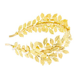 Maxbell Baroque Pearl Gold Metal Leaf Headband Tiara Bridal Hair Accessaries - Aladdin Shoppers