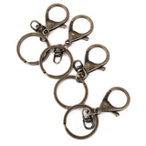 Maxbell 10pcs Trigger Clasp Swivel Clip Key Ring Bag Charms Finding for Keyring Hook