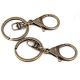 Maxbell 10pcs Trigger Clasp Swivel Clip Key Ring Bag Charms Finding for Keyring Hook