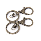 Maxbell 10pcs Trigger Clasp Swivel Clip Key Ring Bag Charms Finding for Keyring Hook