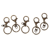 Maxbell 10pcs Trigger Clasp Swivel Clip Key Ring Bag Charms Finding for Keyring Hook