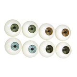 Maxbell 4 pairs Half Round Hollow Eyeballs 25mm for Doll Mask Skull Halloween Prop