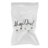 Maxbell 4 pairs Half Round Hollow Eyeballs 25mm for Doll Mask Skull Halloween Prop
