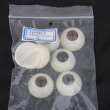 Maxbell 4x4 pairs Half Round Hollow Eyeballs 25mm for Doll Mask Skull Halloween Prop