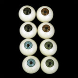 Maxbell 4 pairs Half Round Hollow Eyeballs 25mm for Doll Mask Skull Halloween Prop