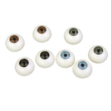 Maxbell 4 pairs Half Round Hollow Eyeballs 25mm for Doll Mask Skull Halloween Prop