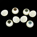 Maxbell 4 pairs Half Round Hollow Eyeballs 25mm for Doll Mask Skull Halloween Prop