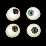 Maxbell 4 pairs Half Round Hollow Eyeballs 25mm for Doll Mask Skull Halloween Prop