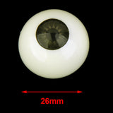 Maxbell 4 pairs Half Round Hollow Eyeballs 25mm for Doll Mask Skull Halloween Prop