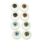 Maxbell 4 pairs Half Round Hollow Eyeballs 25mm for Doll Mask Skull Halloween Prop