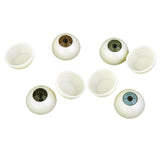 Maxbell 4x4 pairs Half Round Hollow Eyeballs 25mm for Doll Mask Skull Halloween Prop