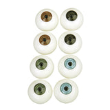 Maxbell 4 pairs Half Round Hollow Eyeballs 25mm for Doll Mask Skull Halloween Prop