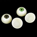 Maxbell 2 pairs Half Round Hollow Eyeballs 30mm for Doll Mask Skull Halloween Prop