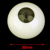 Maxbell 2 pairs Half Round Hollow Eyeballs 30mm for Doll Mask Skull Halloween Prop