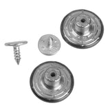 Maxbell 4x50 Set NO-SEW Metal Star Pattern Tack Snap Jeans Buttons Black 17mm